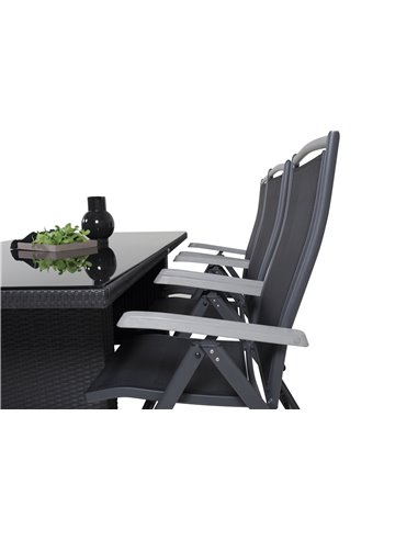 Matgrupp Padova med Albany matstolar, 200 × 100 cm