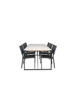 Matgrupp Texas med Copacabana matstolar, 200 × 100 cm