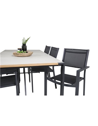 Matgrupp Texas med Copacabana matstolar, 200 × 100 cm