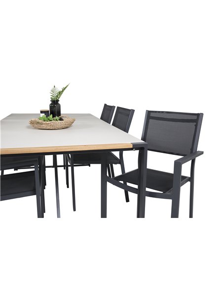 Matgrupp Texas med Copacabana matstolar, 200 × 100 cm