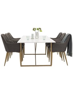 Matgrupp Palace med Comfort matstolar, 240 × 100 cm