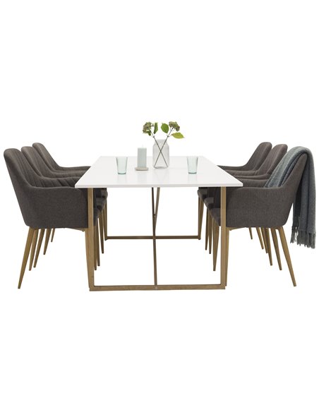 Matgrupp Palace med Comfort matstolar, 240 × 100 cm