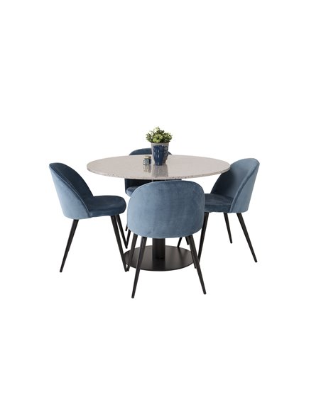 Matgrupp Razzia med Velvet matstolar