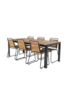 Matgrupp Bois med Bois matstolar, 205 × 90 cm 2