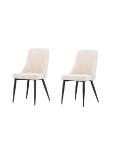 Matstol Leone, Beige/Svart 2