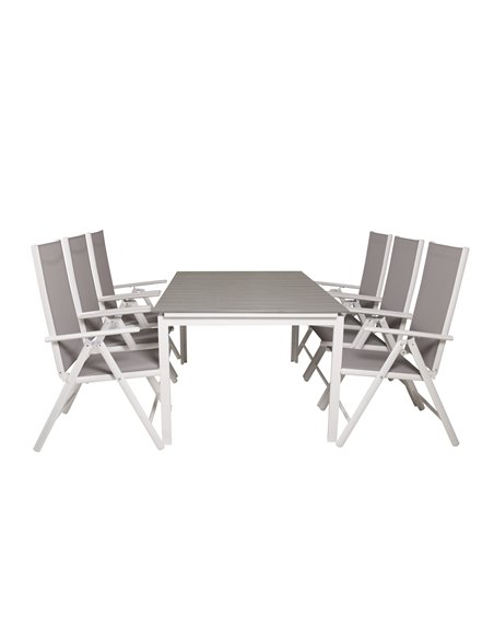 Matgrupp Levels med Break matstolar, 160 × 100 cm