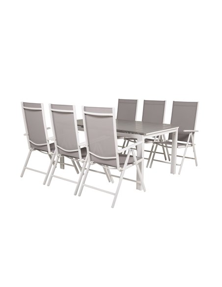 Matgrupp Levels med Break matstolar, 160 × 100 cm