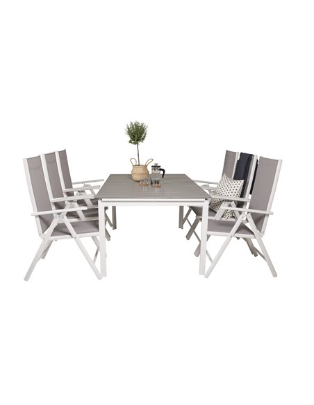 Matgrupp Levels med Break matstolar, 160 × 100 cm