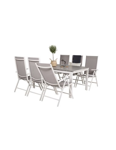 Matgrupp Levels med Break matstolar, 160 × 100 cm