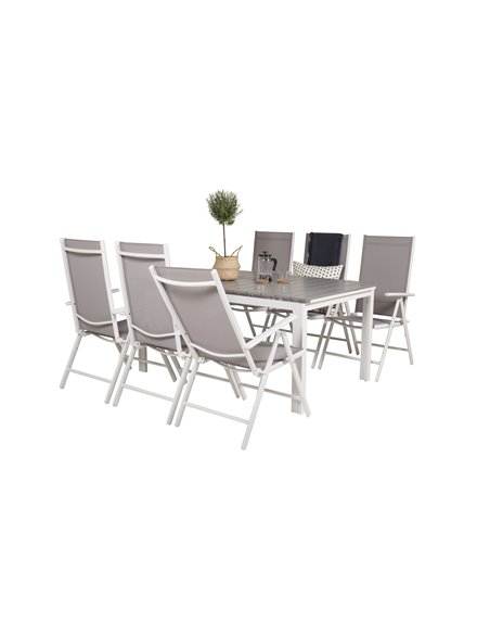Matgrupp Levels med Break matstolar, 160 × 100 cm