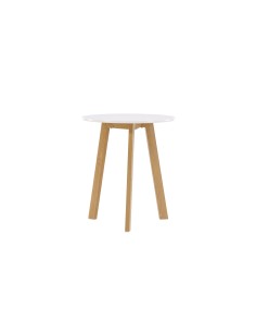 Runt matbord Leonora, Ø65 cm, Vit