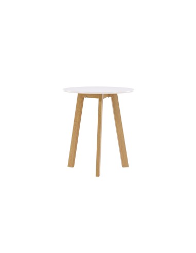 Runt matbord Leonora, Ø65 cm, Vit