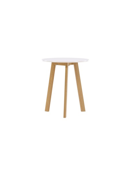 Runt matbord Leonora, Ø65 cm, Vit