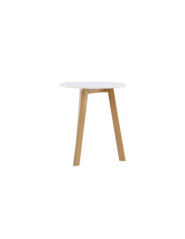 Runt matbord Leonora, Ø65 cm, Vit