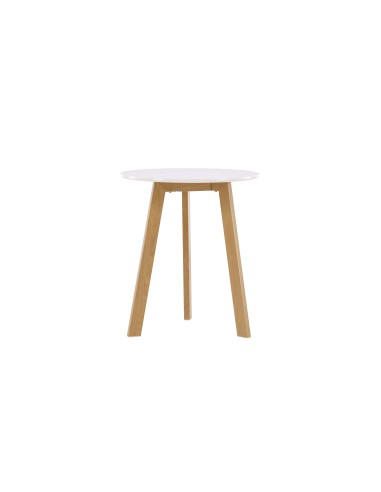 Runt matbord Leonora, Ø65 cm, Vit