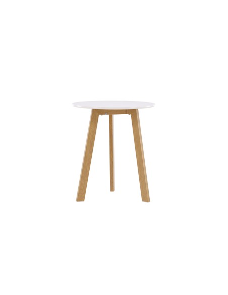 Runt matbord Leonora, Ø65 cm, Vit