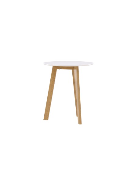 Runt matbord Leonora, Ø65 cm, Vit