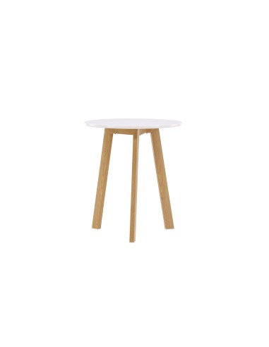 Runt matbord Leonora, Ø65 cm, Vit