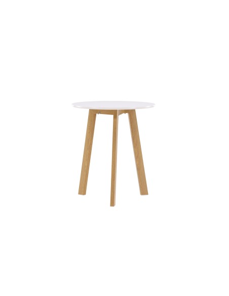 Runt matbord Leonora, Ø65 cm, Vit