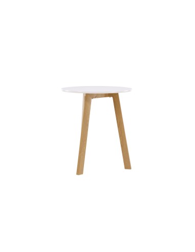 Runt matbord Leonora, Ø65 cm, Vit