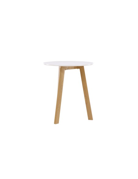 Runt matbord Leonora, Ø65 cm, Vit