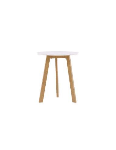Runt matbord Leonora, Ø65 cm, Vit