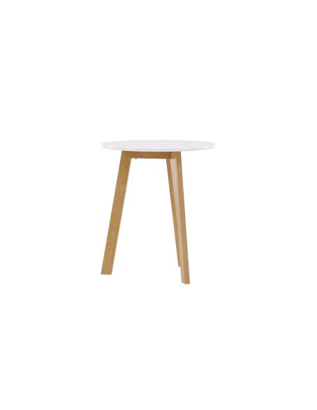 Runt matbord Leonora, Ø65 cm, Vit