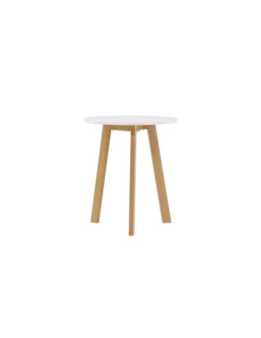Runt matbord Leonora, Ø65 cm, Vit