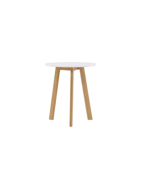 Runt matbord Leonora, Ø65 cm, Vit