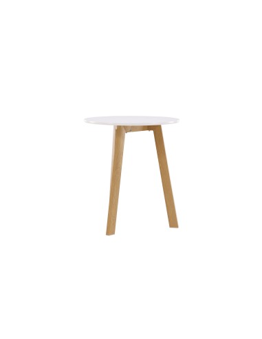 Runt matbord Leonora, Ø65 cm, Vit