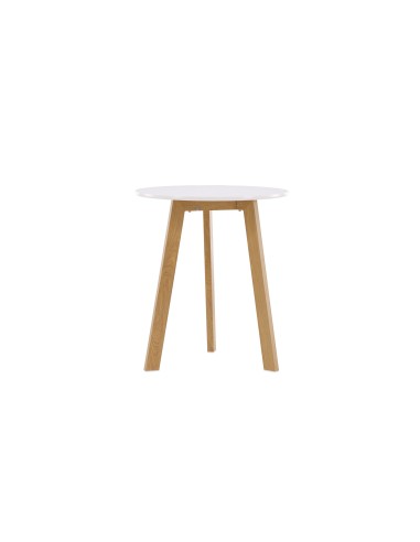 Runt matbord Leonora, Ø65 cm, Vit