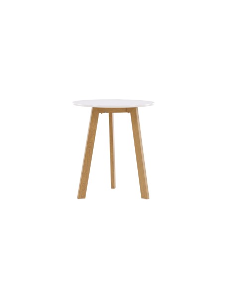 Runt matbord Leonora, Ø65 cm, Vit