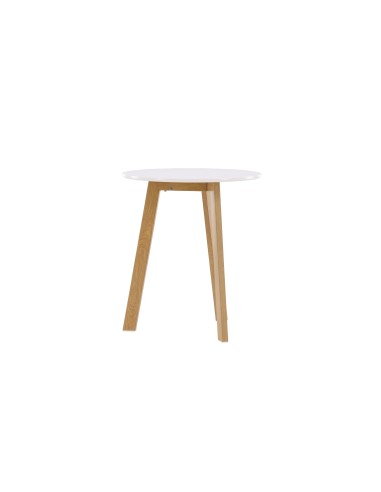 Runt matbord Leonora, Ø65 cm, Vit