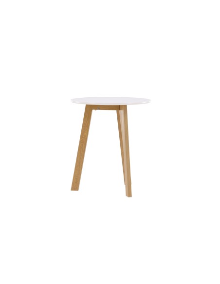 Runt matbord Leonora, Ø65 cm, Vit
