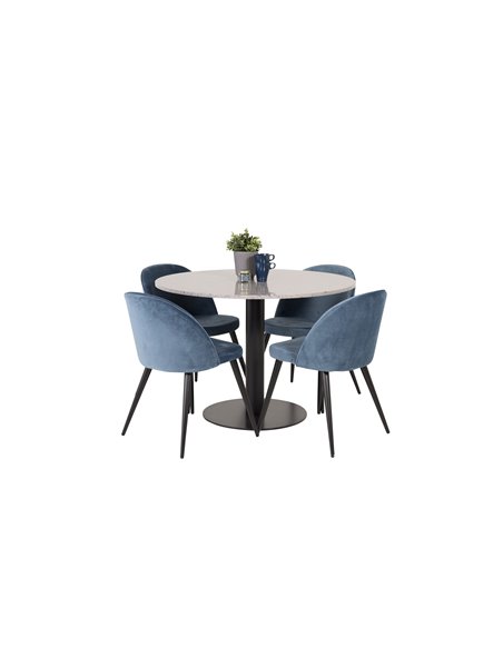 Matgrupp Razzia med Velvet matstolar