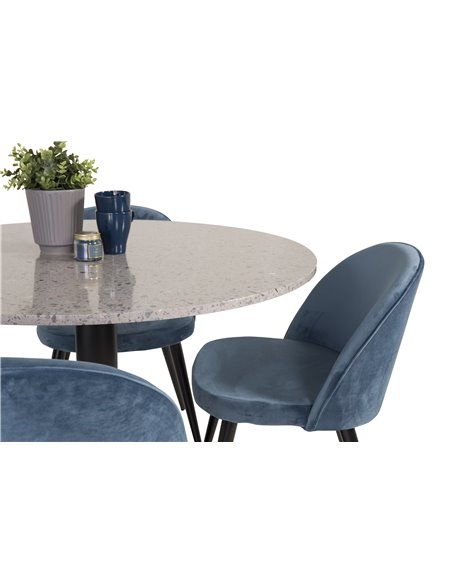 Matgrupp Razzia med Velvet matstolar