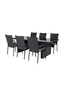 Matgrupp Padova med Anna matstolar, 200 × 100 cm 2