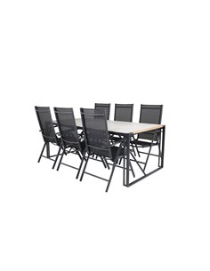 Matgrupp Texas med Break matstolar, 200 × 100 cm 2