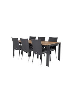 Matgrupp Bois med Anna matstolar, 205 × 90 cm 2