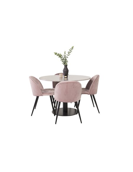 Matgrupp Razzia med Velvet matstolar
