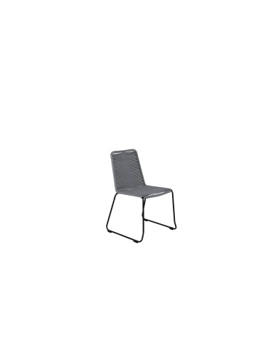 Matstol Lindos, Grå/Svart