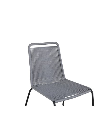 Matstol Lindos, Grå/Svart