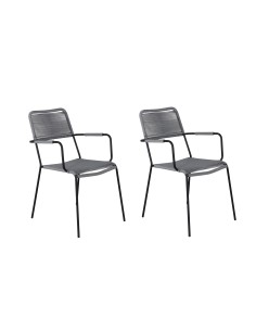 Matstol Lindos, Grå/Svart 2