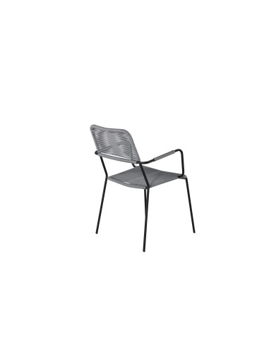Matstol Lindos, Grå/Svart