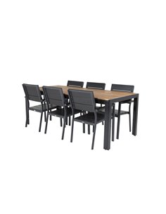 Matgrupp Bois med Levels matstolar, 205 × 90 cm 2