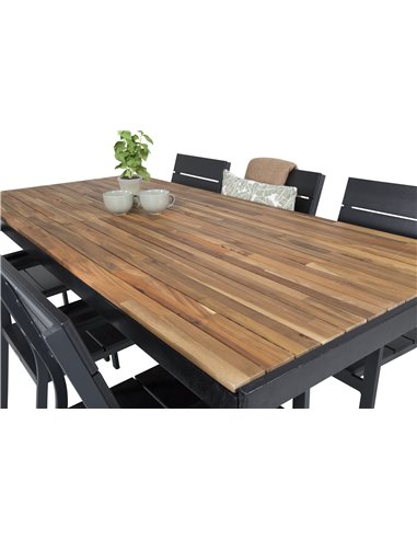 Matgrupp Bois med Levels matstolar, 205 × 90 cm