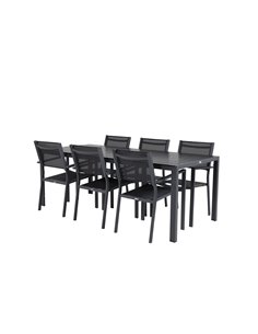 Matgrupp Break med Copacabana matstolar, 205 × 90 cm 2