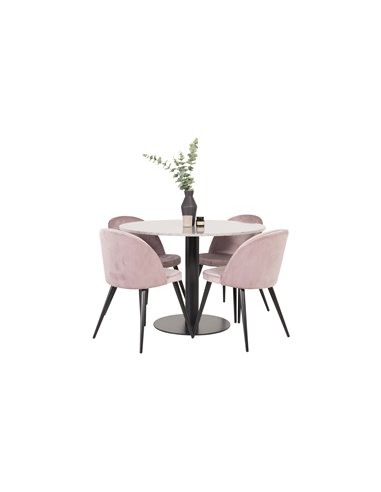 Matgrupp Razzia med Velvet matstolar