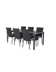 Matgrupp Break med Anna matstolar, 205 × 90 cm 2