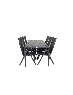 Matgrupp Break med Break matstolar, 205 × 90 cm